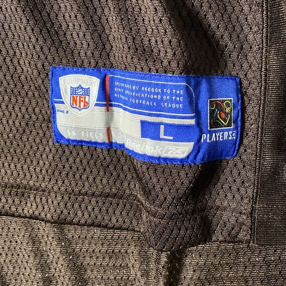 Cleveland Browns Jersey Mens Extra Large Brown Droughns #34 Reebok NFL Vntg - Picture 7 of 12